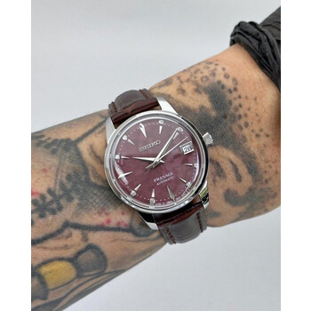 Custom Seiko Mod • Maroon Red Diamond Sakura Presage • 33mm